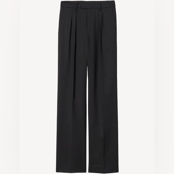 Nili Lotan Alphonse Pleated Tailoring Pant Wool Trousers Black Size 8 NWT Luxury